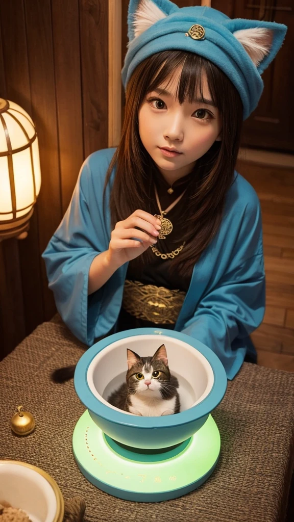 Cat fortune teller、mysterious、cute