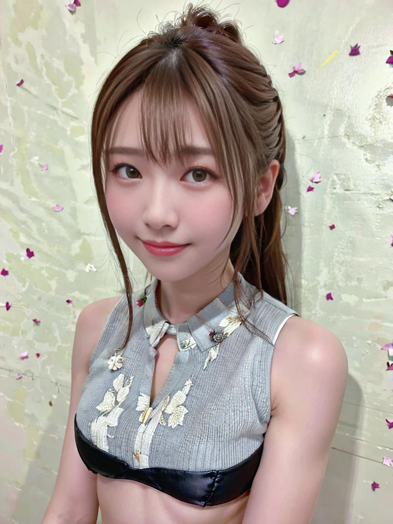 ((Highest quality, 8K, RAW Photos, masterpiece :1.3)), (Realistic、Realistic:1.37)、Very detailed、Ultra-high resolution, (Professional Lighting), alone, 1 female, alone, View your viewers, Japanese, Beautiful and elaborate face, Shining Eyes, (Slim waist :1.3), Fine and beautiful skin, Skin Texture, bikini, Beautiful Face, Lip details,Silky beautiful hair、Brown Hair、smile、orgasm、Female dog