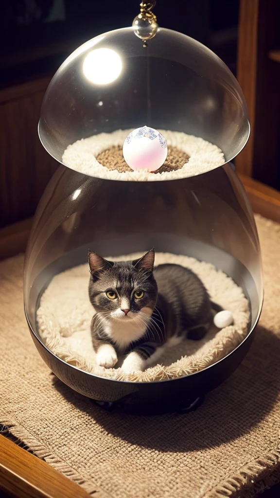 Cat fortune teller、mysterious、cute、Crystal Ball