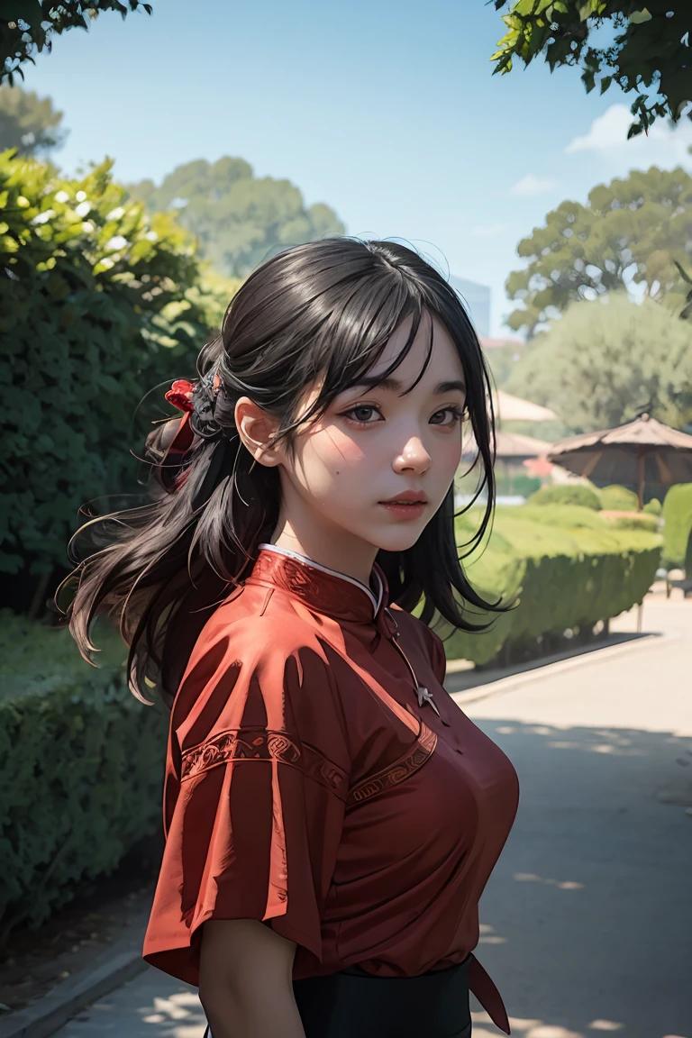 1girl, Chinese, Masterpiece, best quality, high quality, extremely detailed CG uniform 8k wallpaper, flowering landscape, dry places such as empty desert, dearest, cunning, Mono Lake, Pu Tree, 3D digital painting, award winning photography, bokeh, depth of field, HDR, bloom, Chromatic Aberration, Photorealistic, extremely detailed, trending on artstation, trending on CGsociety, Intricate, High Detail, dramatic, art by midjourney