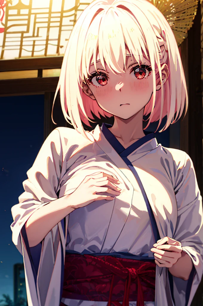 、Undressing、Acme Face、Random pose、Black Hair、nsfw、yukata、、Light cream colored hair、Short Hair、Pale red eyes、Summer festival、night、、Light cream colored hair、Short Hair、Pale red eyes、show off breasts、nose blush、1 boy、bitch、POV shooter、blush、Embarrassed look、saliva、1 boy、POV shooter、Chest grab、Small breasts、手でhide、skill、、hide、、blush、、Embarrassed look、、blush、、Perfect hands、Fine hand、、Good hands、Summer festival、night