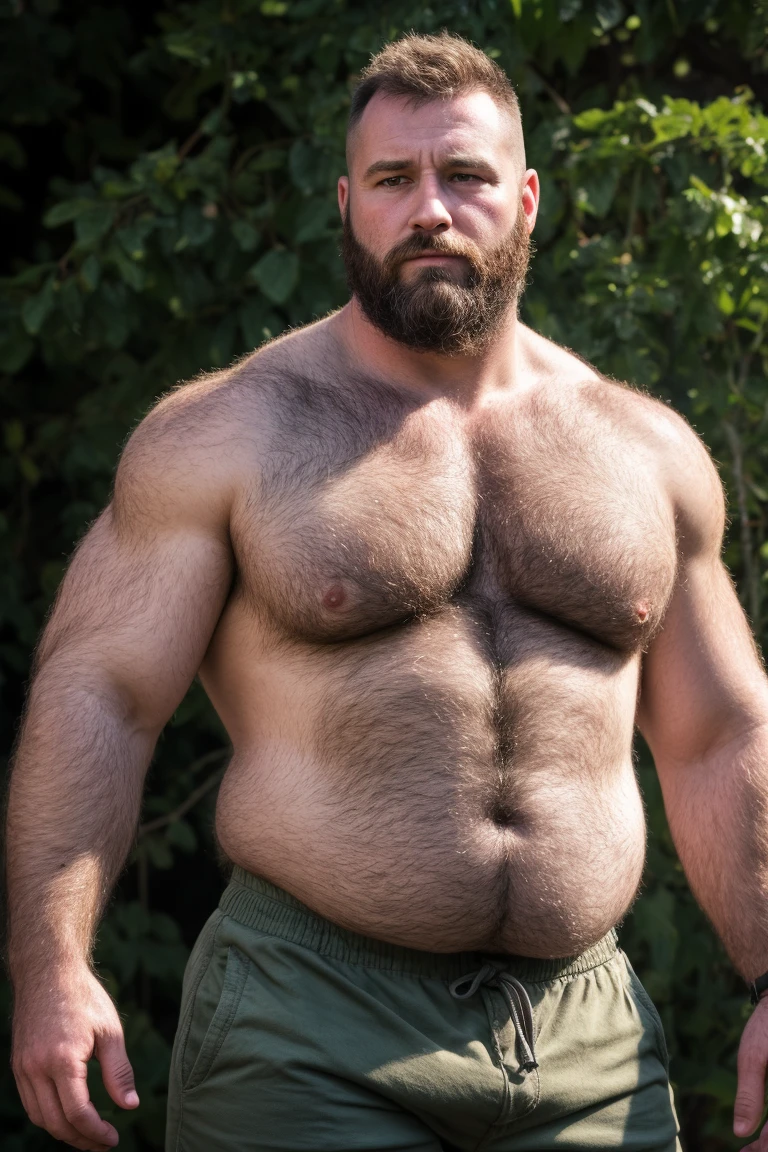 8K HIGH RESOLUTION HDR Very Extremely Realistic Very Detailed High Quality Create a professional studio-style 8K HDR Very Real photograph featuring a middle-aged daddy rugged muscle bears man , burly, very realy detailed hairy, 8K very realistic beared big daddy muscle bear, and 8K very realistic detailed rugged burly man and his husband in shorts. Very Realistic detailed shorts, very realistic hair, very realistic beards, very realistic thick chubby fat neck, very realistic neck lines, very realistic detailed neck, very realistic belly, very realistic burly chest, very realistic detailed hairy burly strong chest and arms, very realistic detailed hairy burly strong chest and arms, very realistic pecs, very realistic burly muscle bear body, very realistic , very realistic burly muscle bear body, very realistic face, very realistic detailed face, very realistic eyes, very realistic detailed eyes, very realistic pupils, very realistic detailed pupils, very realistic nose, very realistic ears, very realistic facial features, very realistic burly arms, very realistic elbows, very realistic hands, very realistic pecs, very realistic belly, very realistic human man body, very realistic bellybutton, very realistic wrists, very realistic fingers, very realistic fingernails, very realistic shoulders, very realistic mouth, very realistic lips, very realistic detailed skin, very realistic skin, very realistic mens clothing, very realistic detailed mens clothing. 8K HDR Very Realistic Hairy Bearded Burly Muscle bear Photoshoot, A very realistic burly muscle bear man in a Farm, 8K HDR Very Realistic Intricately Detailed, 8K HDR very realistic detailed Farm surroundings, 8K HDR very realistic surroundings lighting, No Deformities, captured with a 85mm lens by a world famous photographer, 8K HDR Very Ultra Realistic and 8K HDR Very Realistic Photograph, 8K HDR Clear HDR Quality full with very realistic real details