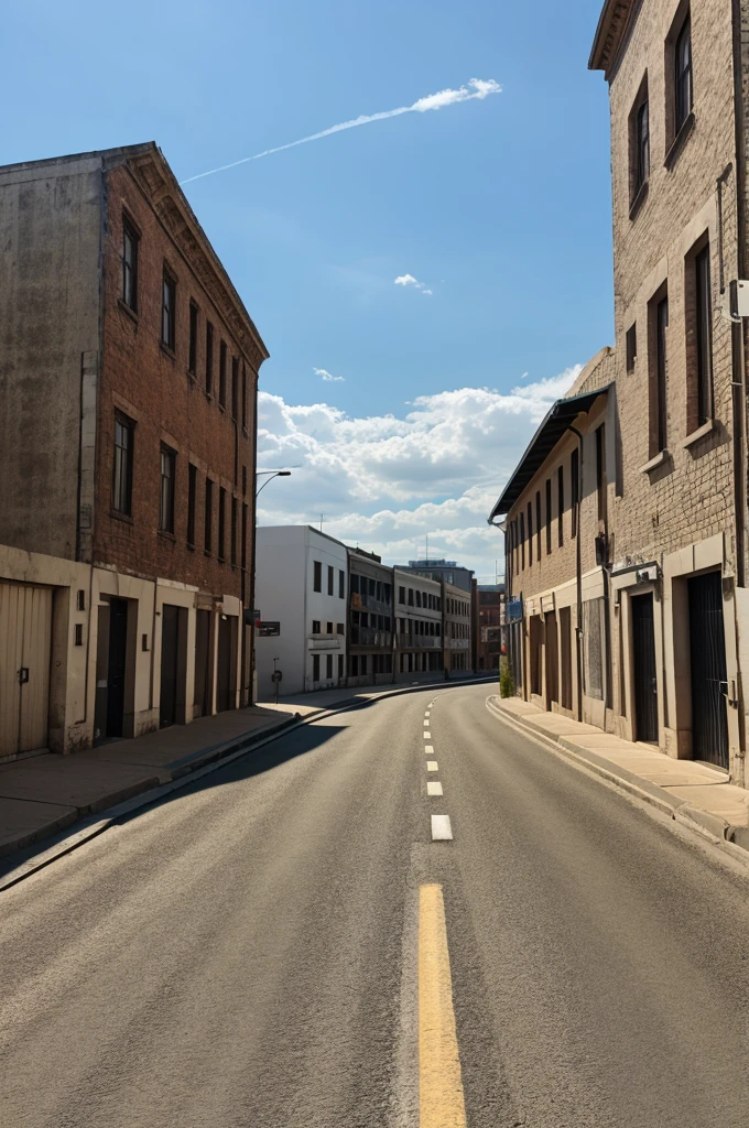 Background building and road