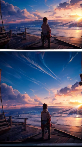 anime, personality: As the sun sets on the horizon, the characters stand side by side, battered and bruised but unbowed. Their expressions are a mix of exhaustion and triumph, a testament to their unwavering strength and solidarity. The camera captures the quiet moment of respite, allowing the audience to witness the bond that has formed among these unlikely heroes as they prepare to face whatever challenges await them next. unreal engine, hyper real
