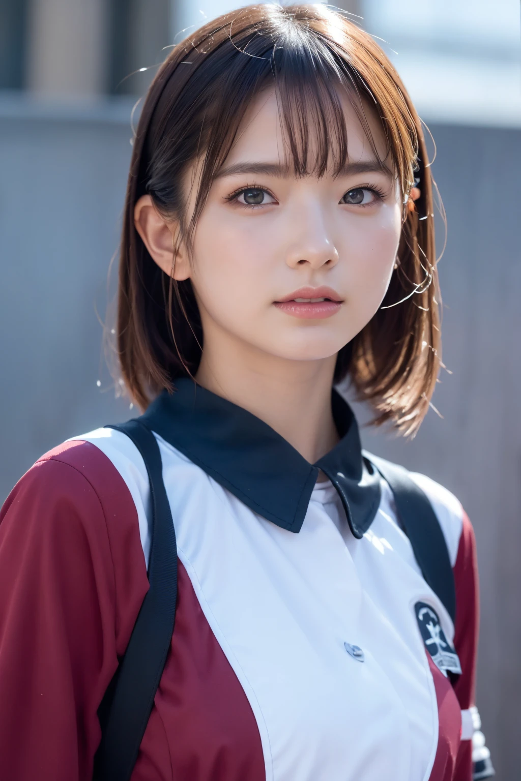 (8K, RAW Photos,Highest quality, High resolution:1.1), (Ultra-realistic:1.4),(Realistic, Realistic:1.3),The Beauty of Japan、Rhythmic gymnastics club、Rhythmic Gymnastics Uniform、((Upper Body:1.3))