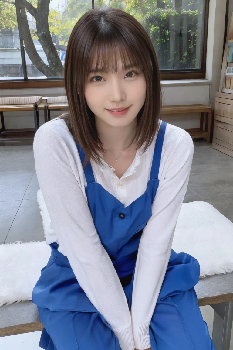 (Highest quality,4K,High resolution,Tabletop:1.2),Idol and (15 years old)、Blue clothes、Sit on a chair、Spread your legs a little、close,spring city park,Soft lighting,Bright colors,happiness,Welcoming environment,Warmth,Black Hair、Long Hair,Peace and tranquility,Excitement and anticipation,Snow Scene,Magical moments,Pink Panties、Panty shot、smile