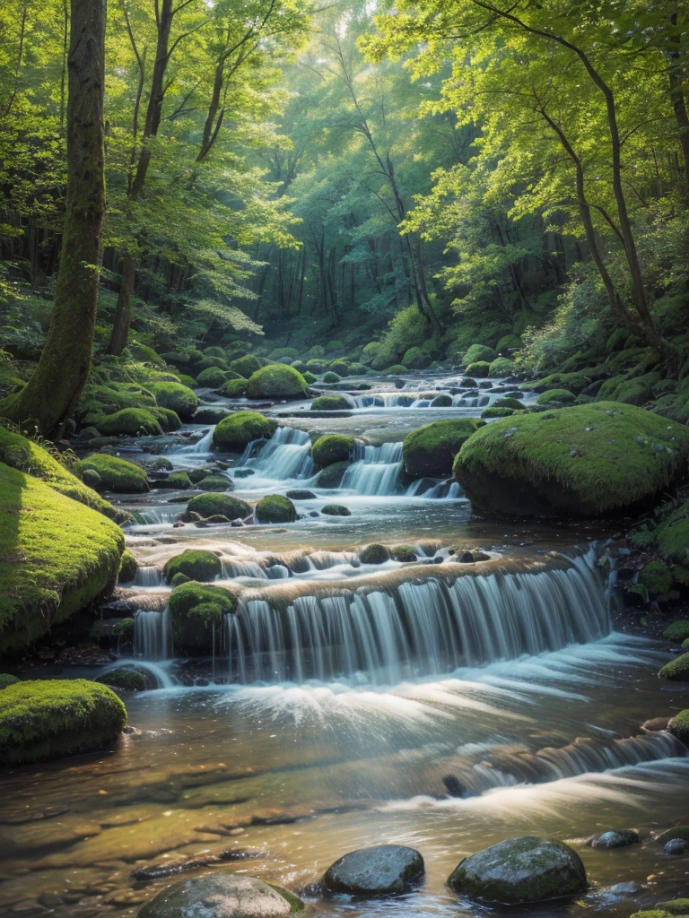 A stunning nature scene, Illuminated by the soft touch of a soft light., evoking a feeling of tranquility and serenity. The vibrant colors and intricate details captured in this photograph create a realistic representation of the natural world., instill a deep belief in the beauty and harmony of our planet.