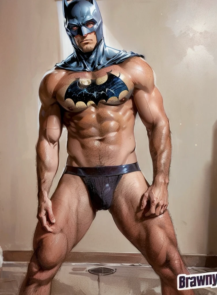 ((Best quality)), (masterpiece), (Super Fine), (illustration), (Detail Light), (Extremely exquisite and beautiful), A man，Batman, bat logo on chest，Dark blue briefs(Strong man：1.2), (Cowboy lens), Standing, The starry sky is decorated with beautiful details dresses, Red Cape, (beautiful eyes), Floating dark blue hair, (Galaxy), (Colorful(planet：1.1)), Negative Space, Detailed background