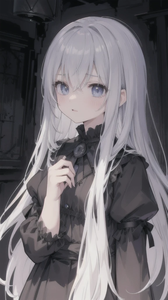 high quality, detailed, detailed facial features, beautiful girl, 1 girl, anime style, dark fantasy, horror, dark mood, dark lighting, gloomy, ominous, menacing, mysterious, dramatic, intense, sinister, atmospheric, chiaroscuro, dramatic lighting, cinematic, dark environment, dark cityscape, dark alley, gritty, grunge, moody, brooding, suspenseful, intense emotions, sinister plot, dangerous, ominous presence, foreboding, unsettling, unsettling atmosphere, high tension