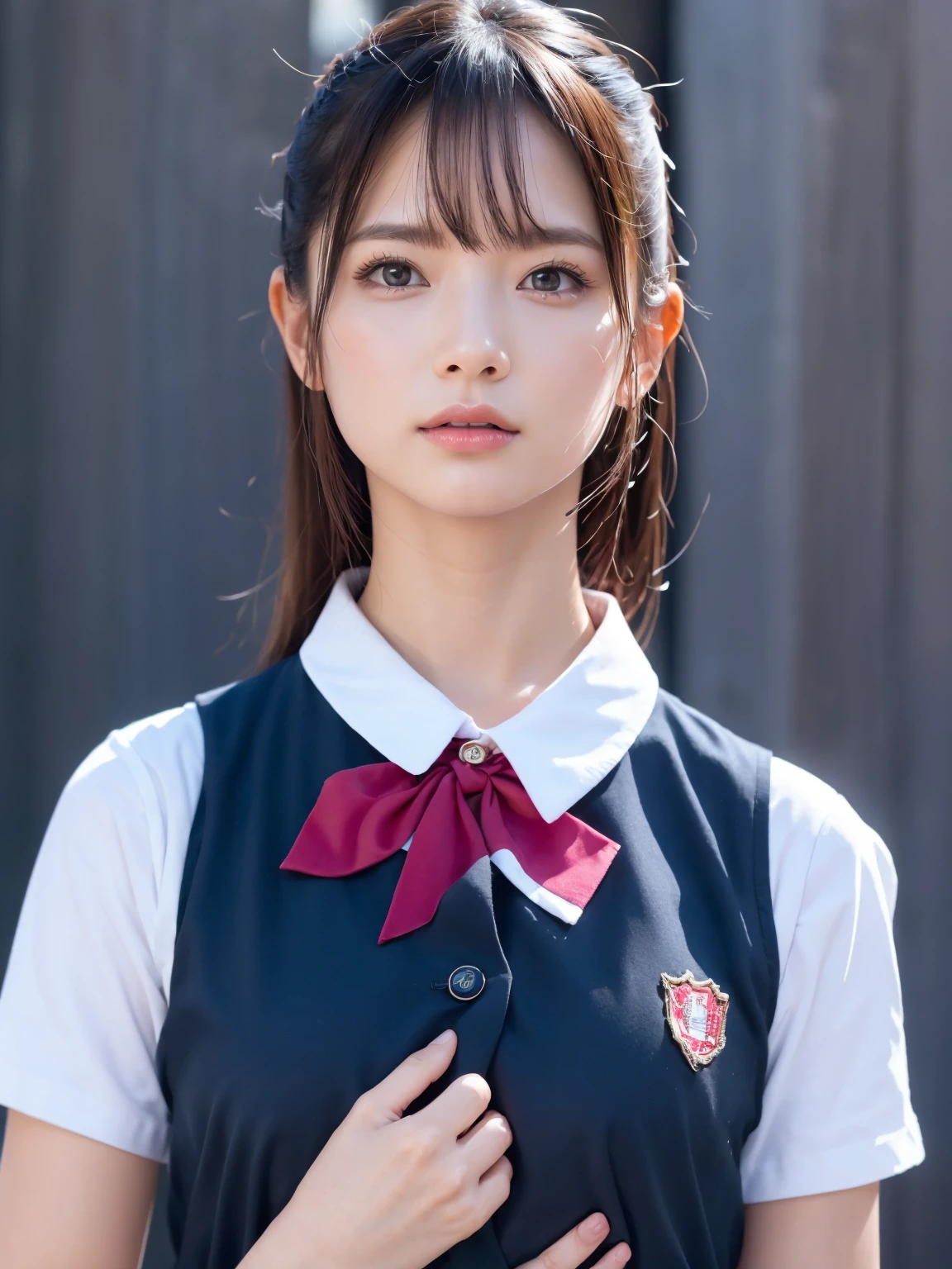 (8K, RAW Photos,Highest quality, High resolution:1.1), (Ultra-realistic:1.4),(Realistic, Realistic:1.3),The Beauty of Japan、Rhythmic gymnastics club、Rhythmic Gymnastics Uniform、((Upper Body:1.3))