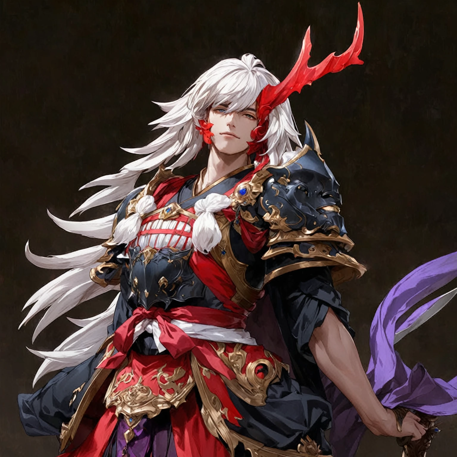 masterpiece, best quality, Fantasy aesthetics, Highly detailed, shadowverse style, male