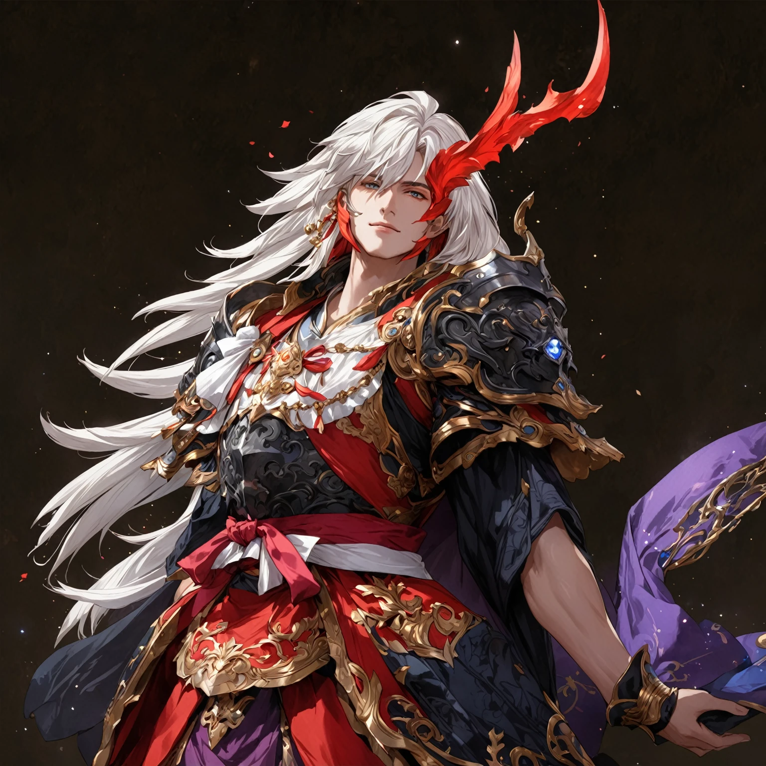 masterpiece, best quality, Fantasy aesthetics, Highly detailed, shadowverse style, male