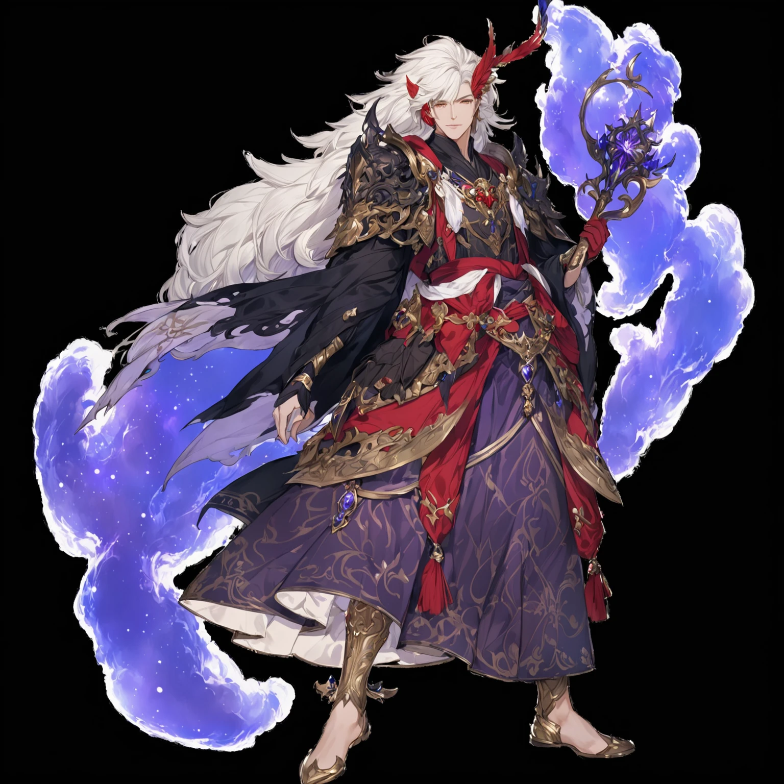 masterpiece, best quality, Fantasy aesthetics, Highly detailed, shadowverse style, male