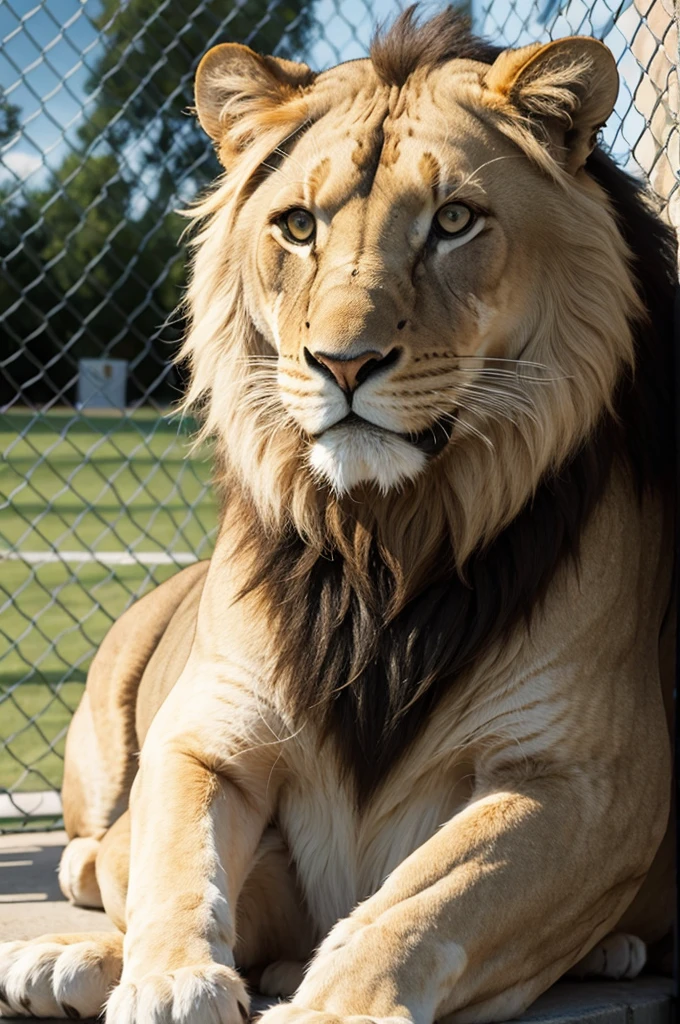 A tennis lion