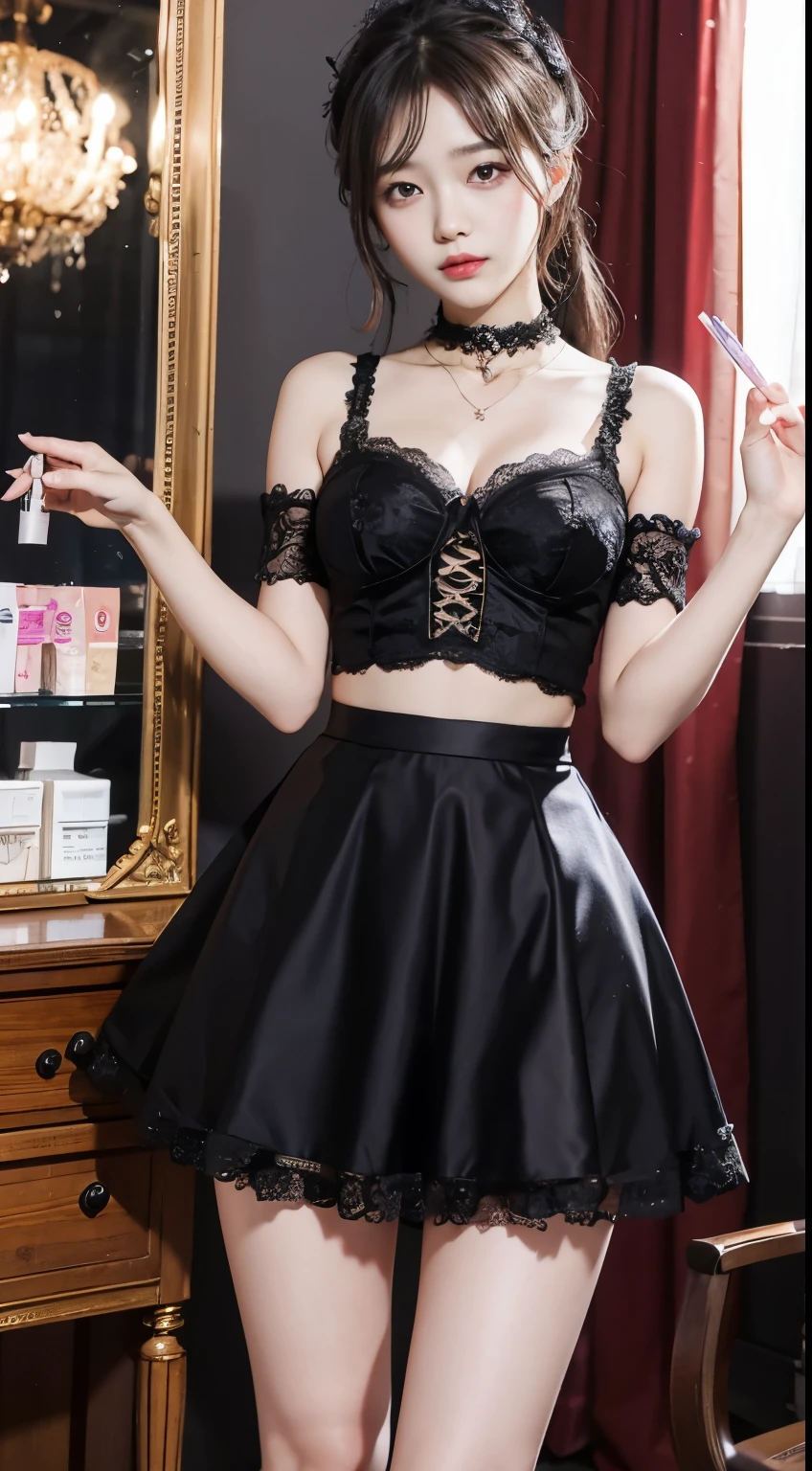 Charming beauty、dormitory、tight skirt、evil fall、dark、Brainwashing、Brainwashing 장치、pantyhose、Lace fabric、beautiful bridge、choker、Brainwashing 메이크업