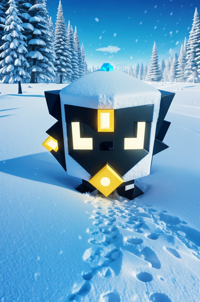 Geometry dash pfp that is snow themed