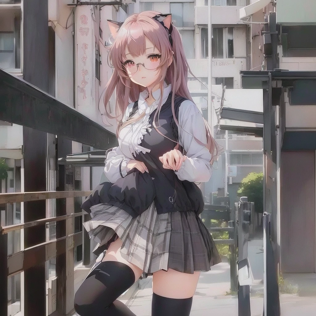Anime Girls in a  posing for a picture, artwork in the style of Gwaiz, an Anime Girls, Anime Moe Art Style, Beautiful anime cat girl, cute anime cat girl, Beautiful anime school girl, Anime Girl, Gwaiz, Smooth anime CG art, Anime Style 4k, Soft anime illustration, (Anime Girls)