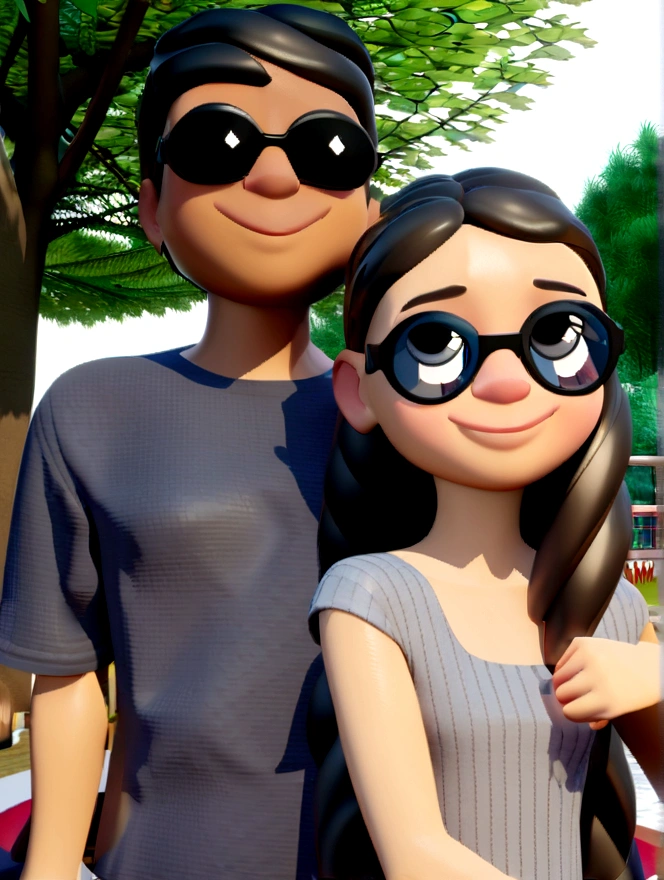 Cartoon character of a man in sunglasses and blue shirt, animation character, stylized character, animation style rendering, 3d stylized, Arnold Maya rendering, Stylized 3D rendering, toon render screenshot, 3d character, 3d character, Stylized 3D rendering, 3D character rendering, cartoon character, Personagem de close up, character posing,  (Pixar-style) (master part:1.2) (bokeh) (best qualityer) (skin detailed) (detailed texture) (8K) (Argilla) (cinematic lighting) (sharp focus