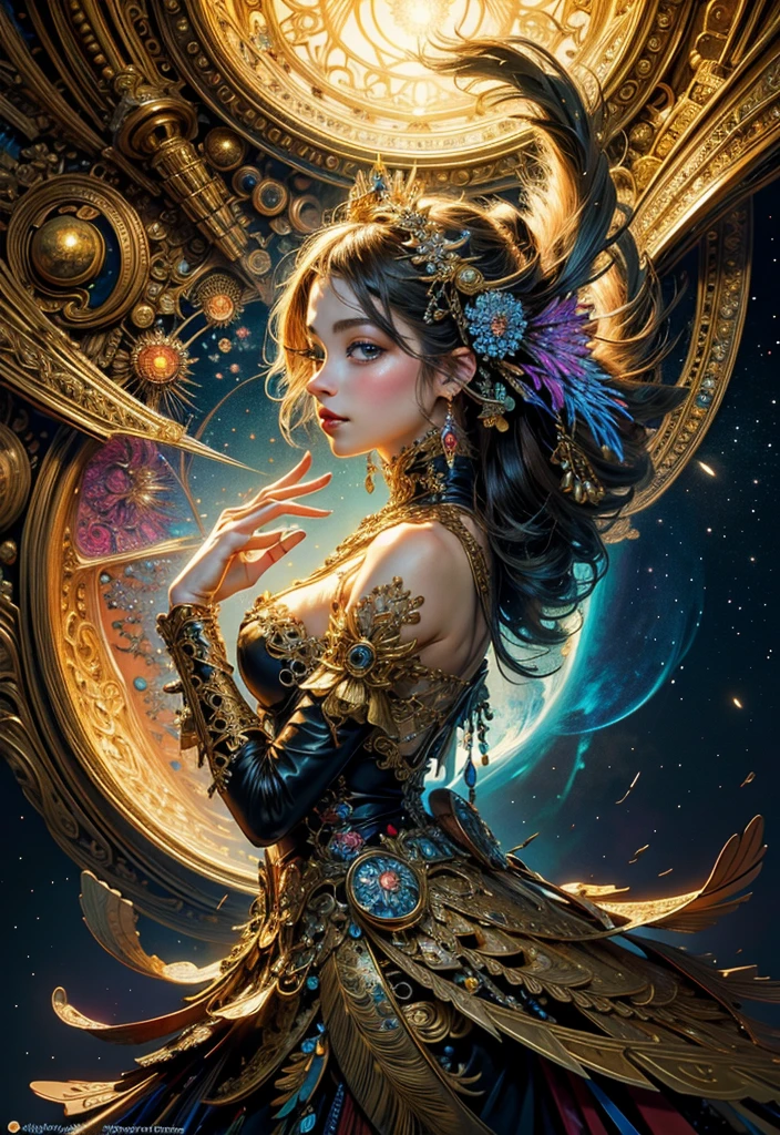 (masterpiece, highest quality, highest quality, official art, beautiful and aesthetic:1.2), (1 girl), very detailed,(fractal art:1.3),colorful,most detailed
