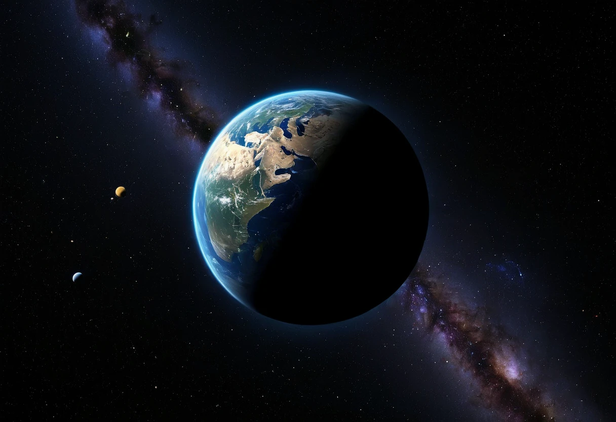 a picture of a picture of a group of planet in the sky, planet, planet in the background, universe的でカラフルな, planet and galaxies, large planet in the background, planet orbit, planet behind, planet in the skies, planet and stars, planet in orbit, universeの色, planet align, planet in the sky, floating planet, universe
