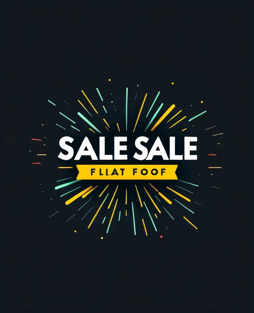 Flash sale illustration simple flat design