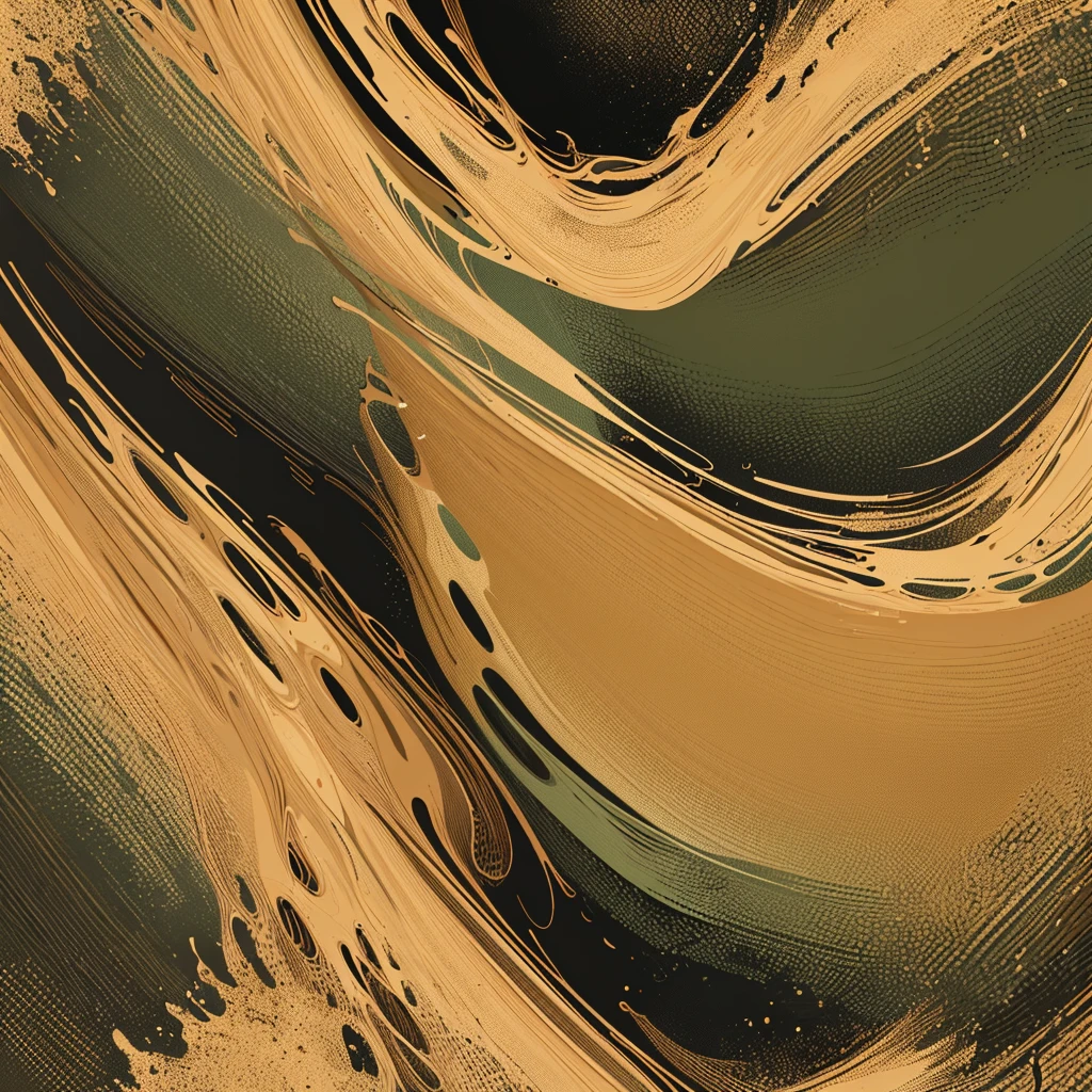 An abstract pattern in burnt sienna and brown,
A masterpiece of vector graphics,
Best quality and high resolution guaranteed,
Strong green strokes merge,
A fascinating work of art, devoured.