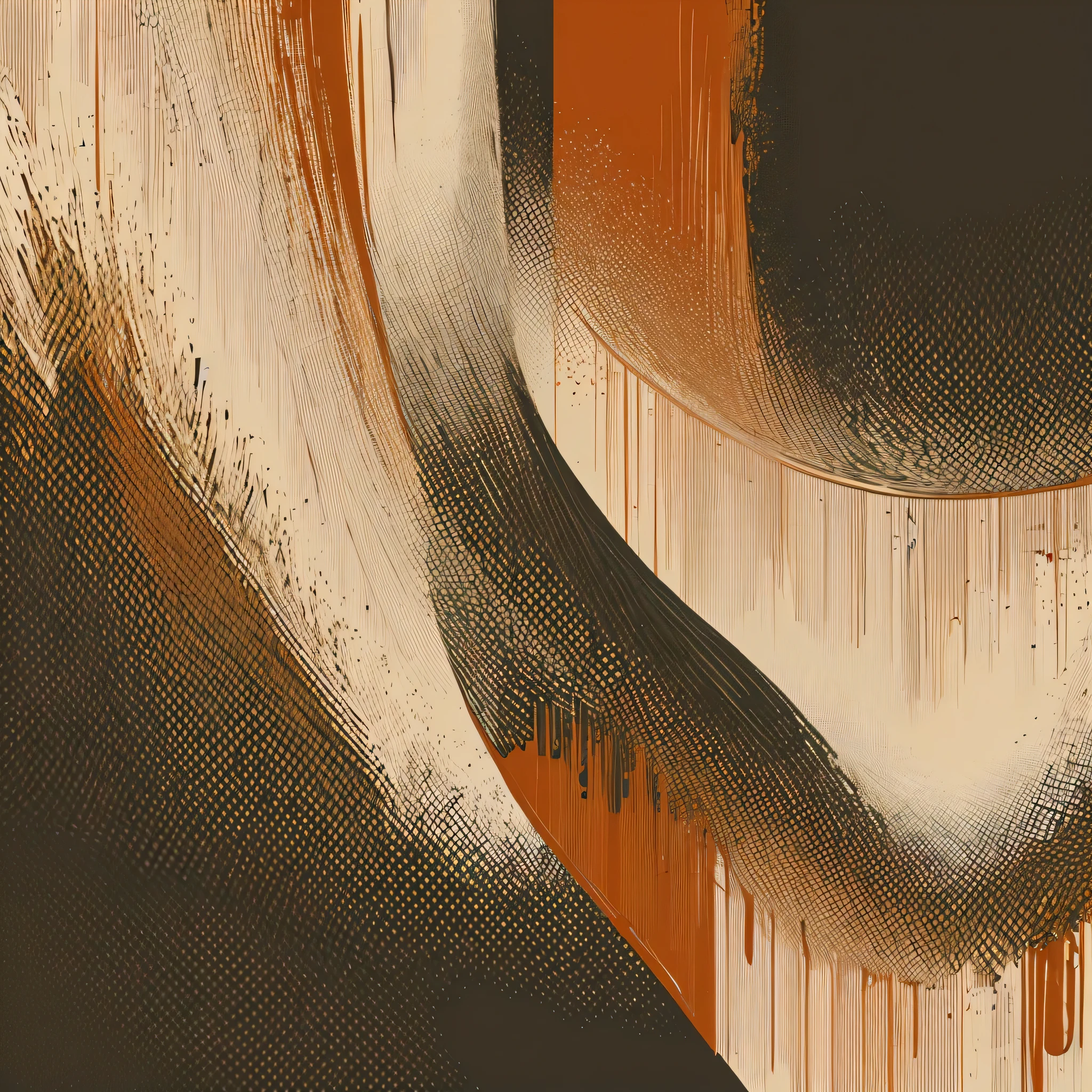 An abstract pattern in burnt sienna and brown,
A masterpiece of vector graphics,
Best quality and high resolution guaranteed,
Strong green strokes merge,
A fascinating work of art, devoured.