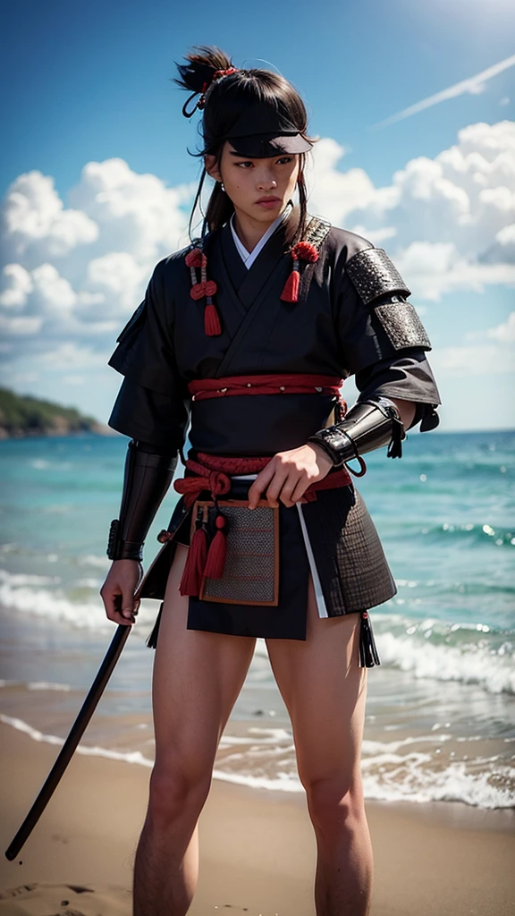 Samurai at the beach