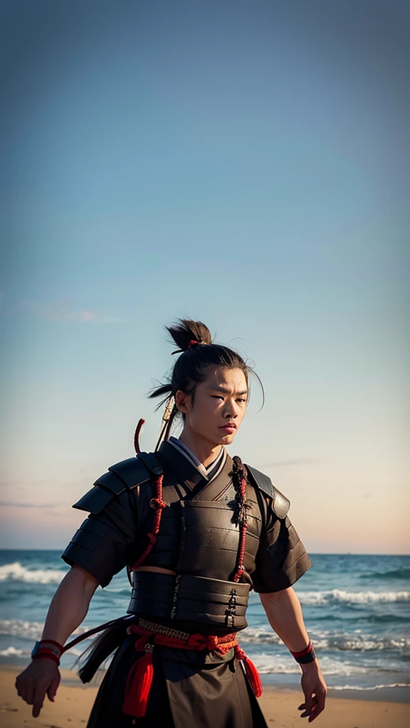 Samurai at the beach