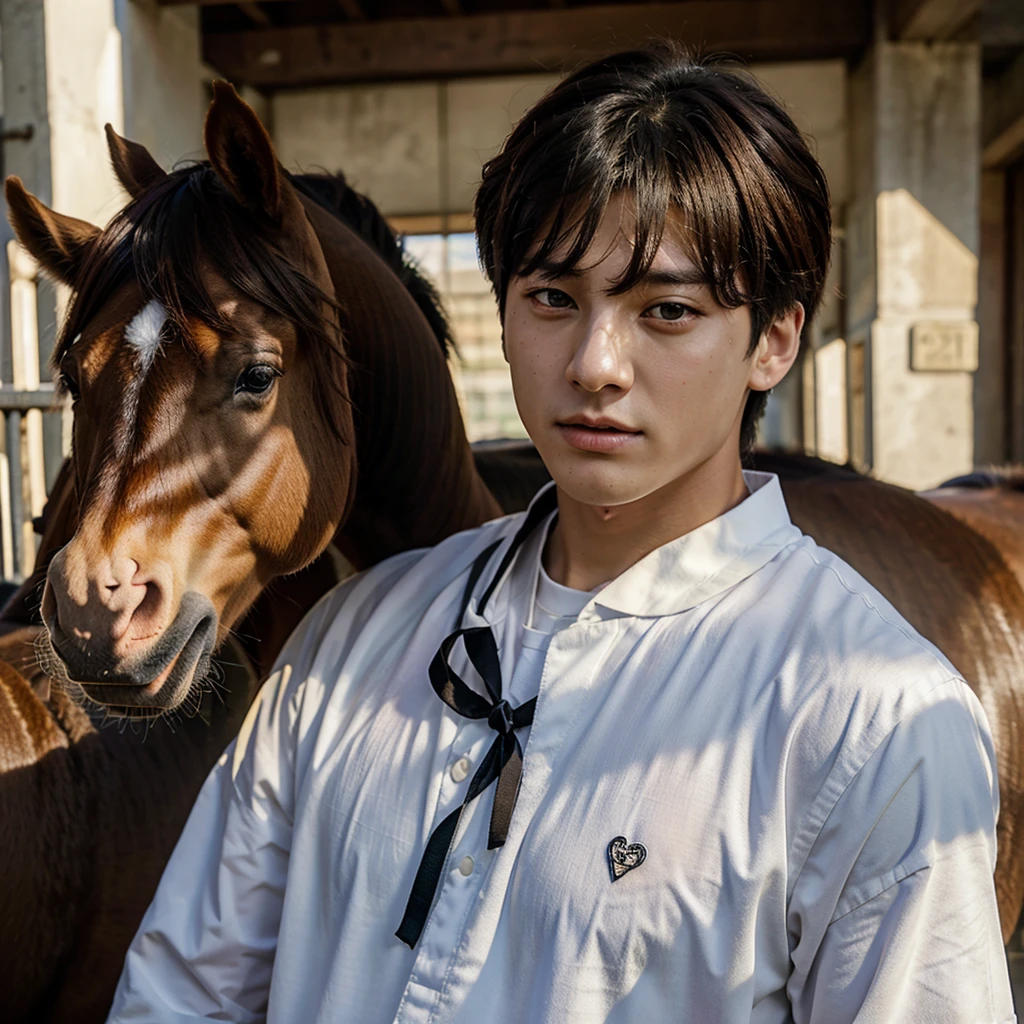 jungkook from bts with horses