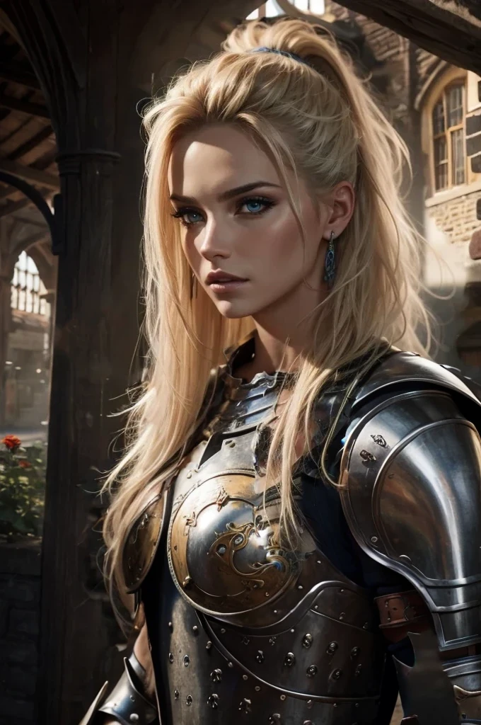 Medieval fantasy metal armor
