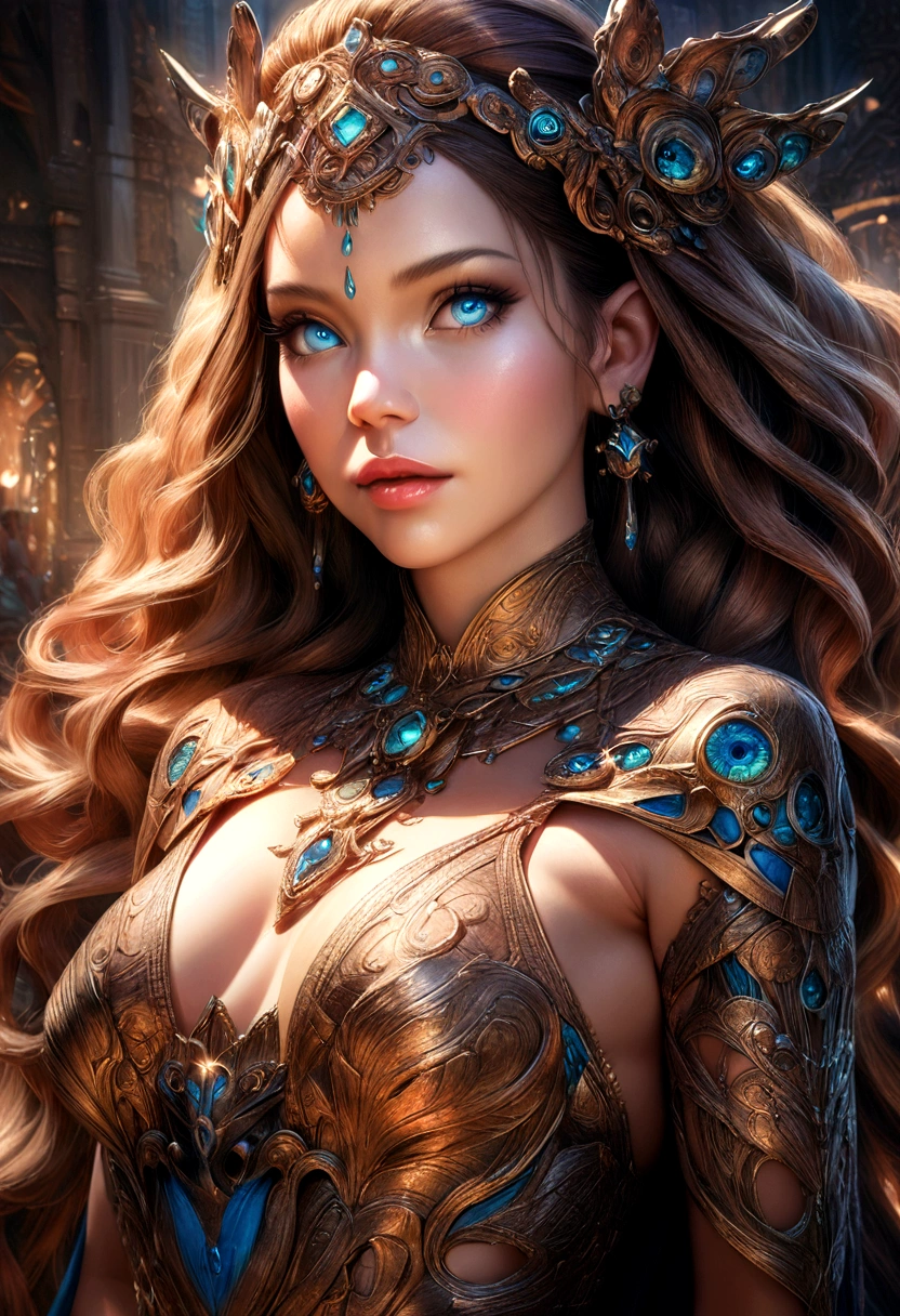 a beautiful detailed young girl, intricate ornate dress, long flowing hair, detailed elegant face, beautiful detailed eyes, beautiful detailed lips, extremely detailed eyes and face, long eyelashes, detailed ornate hair accessories, highly detailed, masterpiece, photorealistic, 8k, HDR, ultra-detailed, hyper-realistic, cinematic lighting, intricate detailed background, vibrant colors, fantasy art style