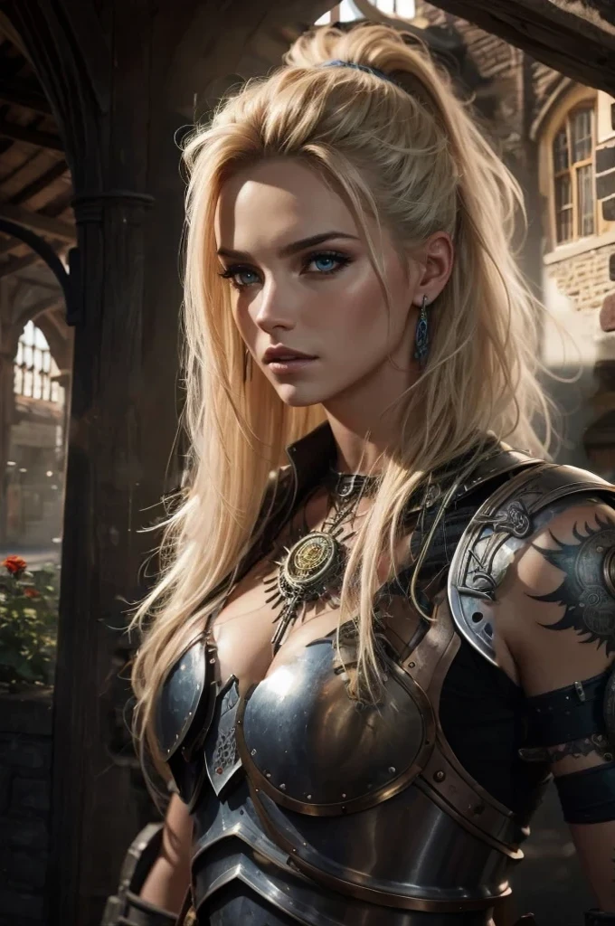 Medieval fantasy metal armor