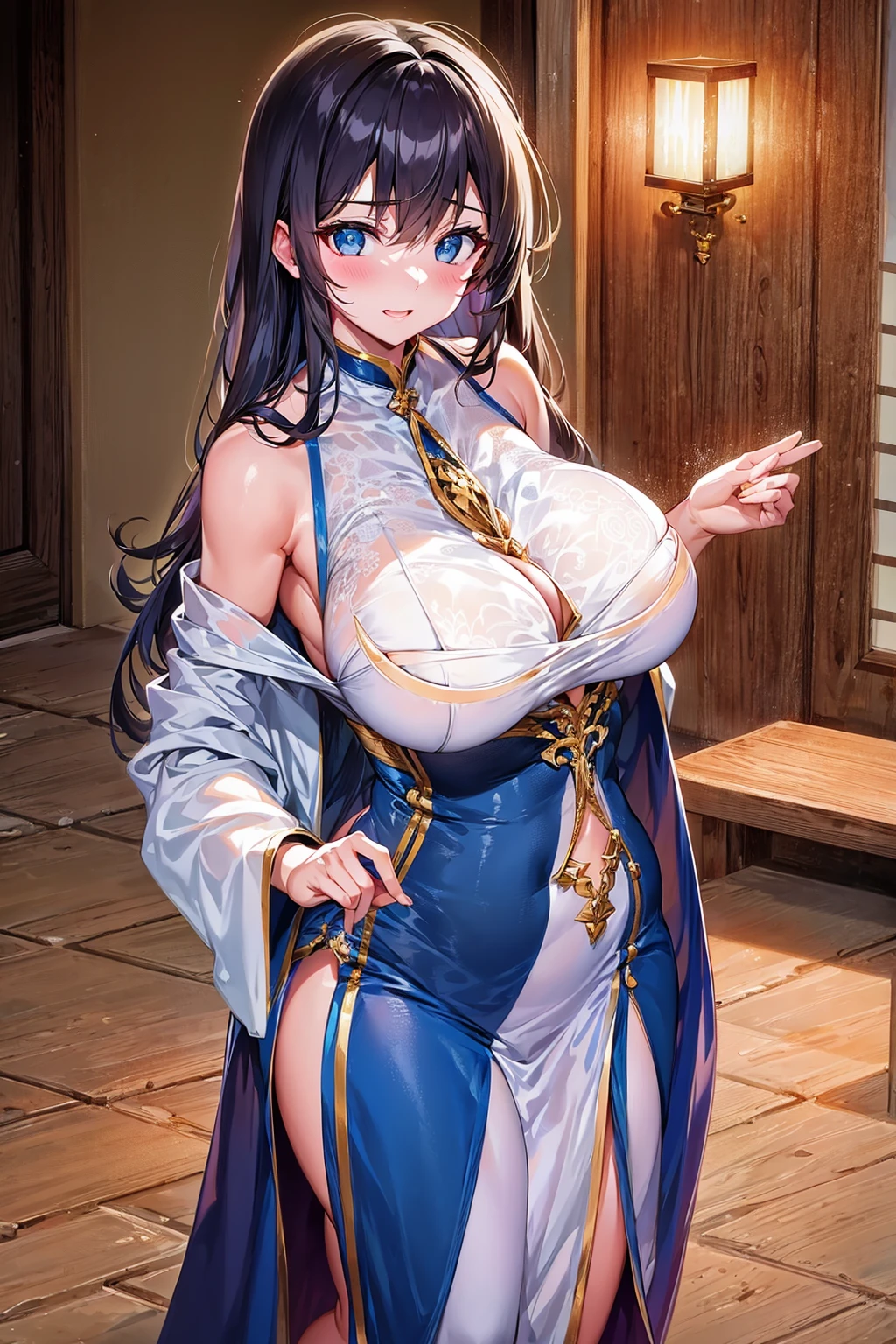 Glowing Skin、beautiful girl、cute、Large Breasts 、Clothes