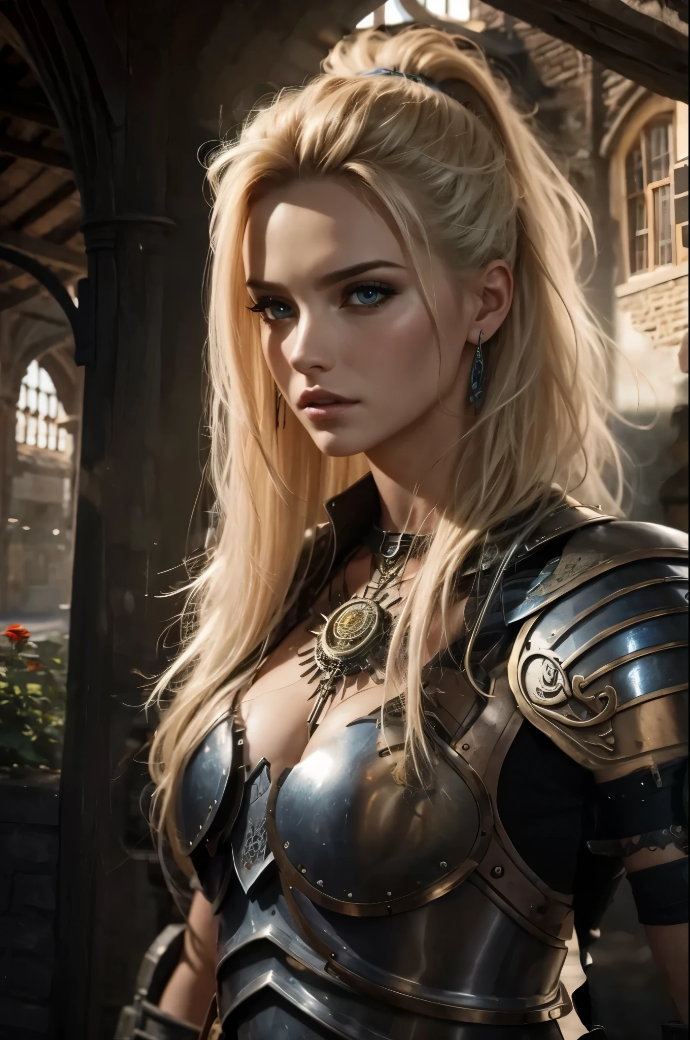 Medieval fantasy metal armor