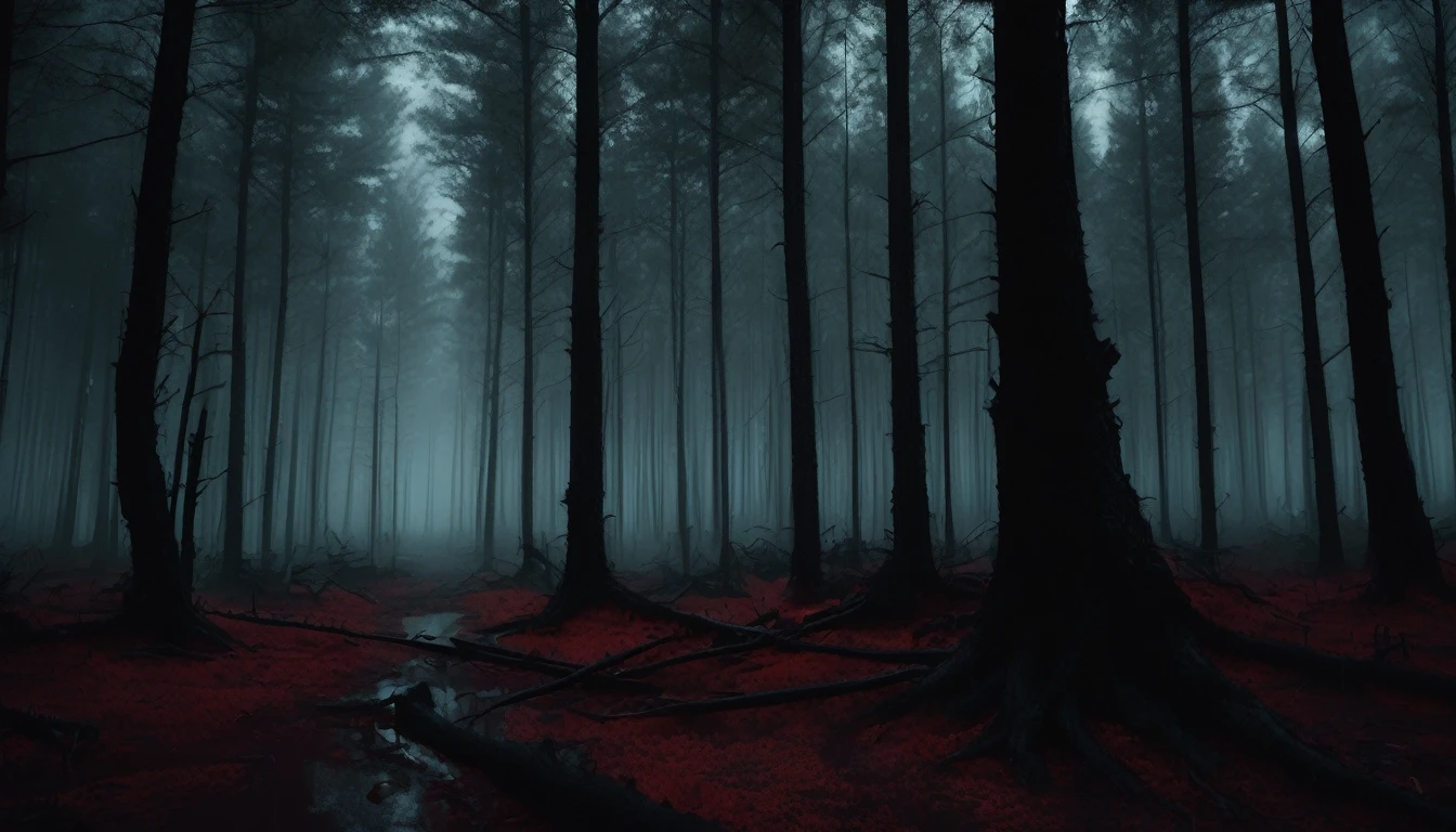 Horror Forest, 8k, high resolution, highres, wallpaper