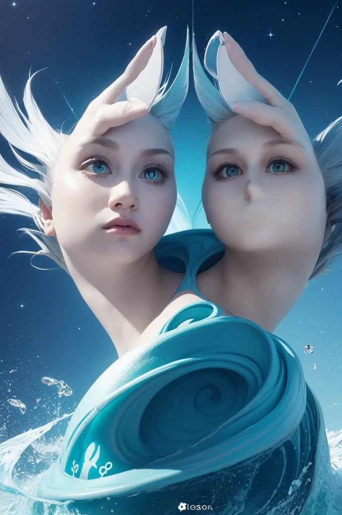 Create an image for my tiktok profile, good quality, something with the meaning of the sign Pisces, alpha to do with mental evolution