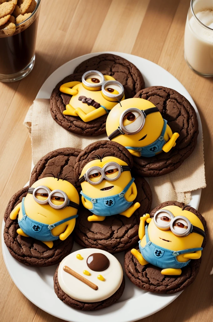 minions comendo um cookies
