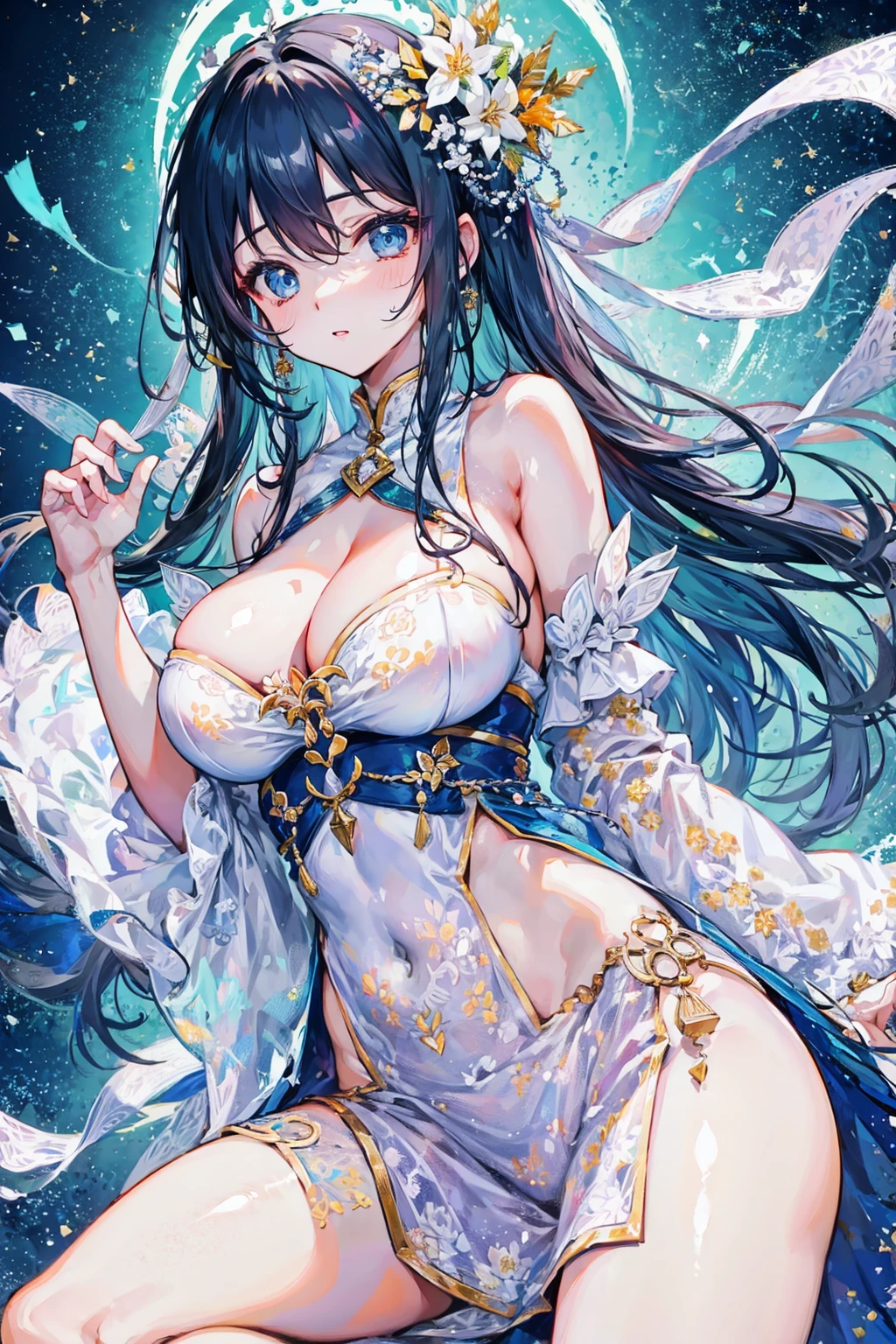 Glowing Skin、beautiful girl、cute、Large Breasts 、Clothes