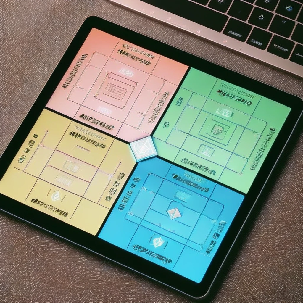 a close up of a tablet with a diagram on it, tabletop game board, centered design, 3d ios interface design jony ive, 2022, 2 0 2 2, game board, by greg rutkowski, by Greg Rutkowski, mobile learning app prototype, immaculately detailed, 2 0 2 3, 2023, strategy game