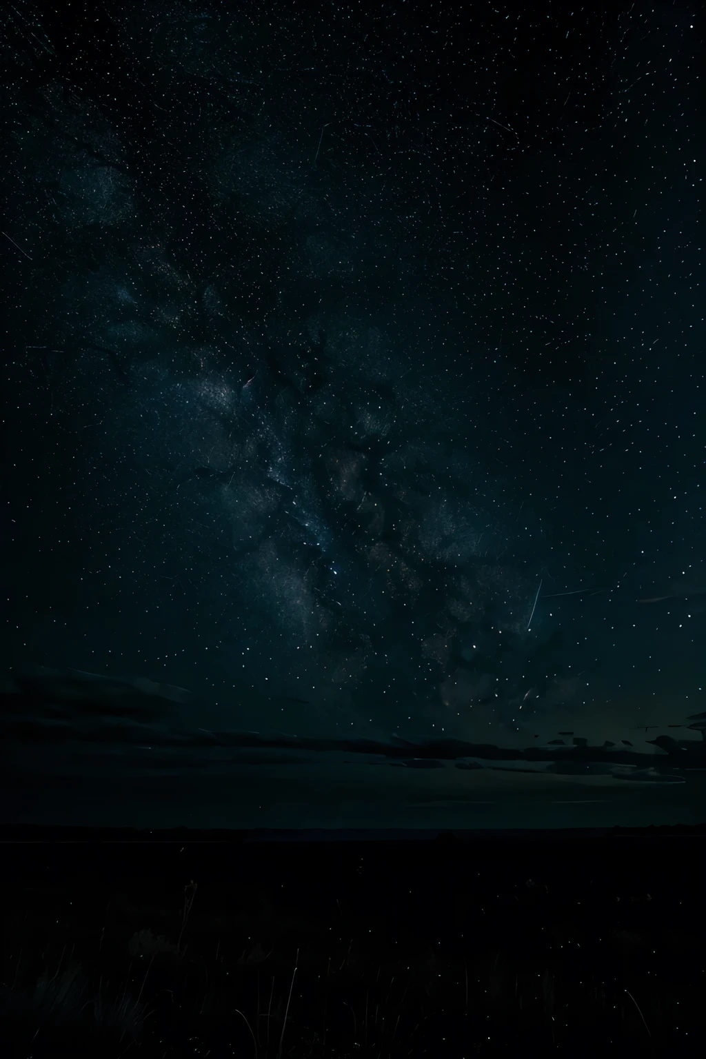 dark night with starry sky, no people or other items