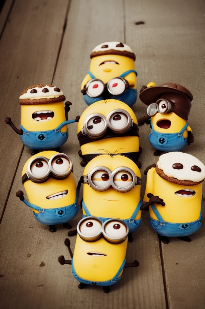 minions comendo um cookies

