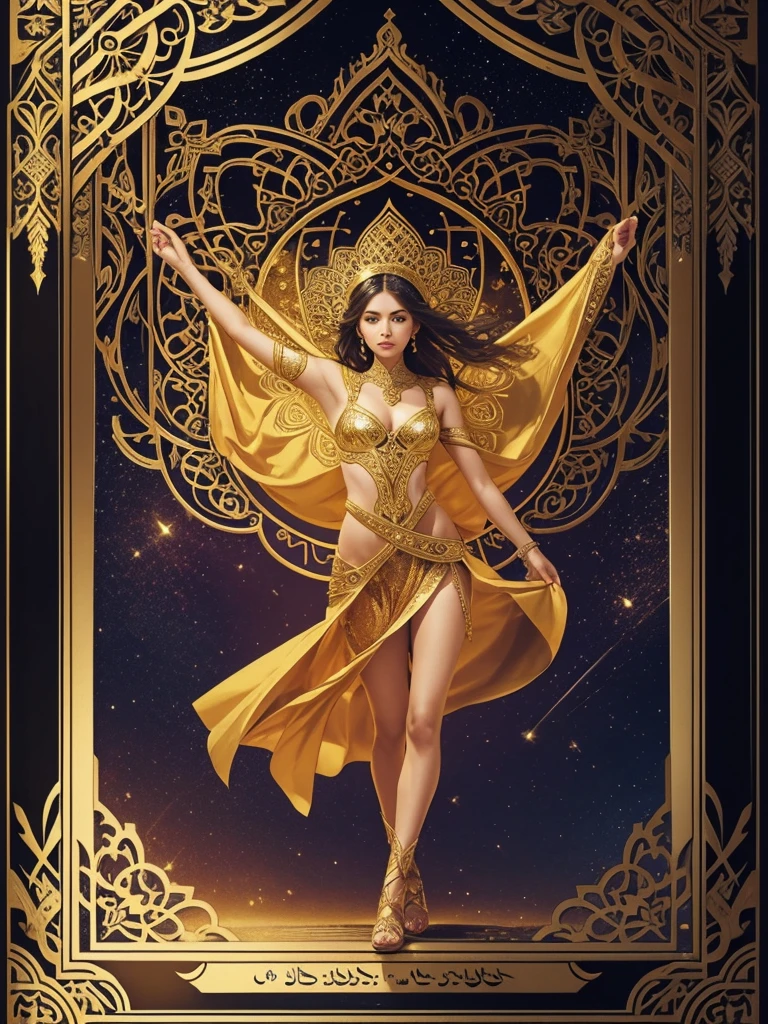 Book with a golden cover and details in arabesques written Book of Life