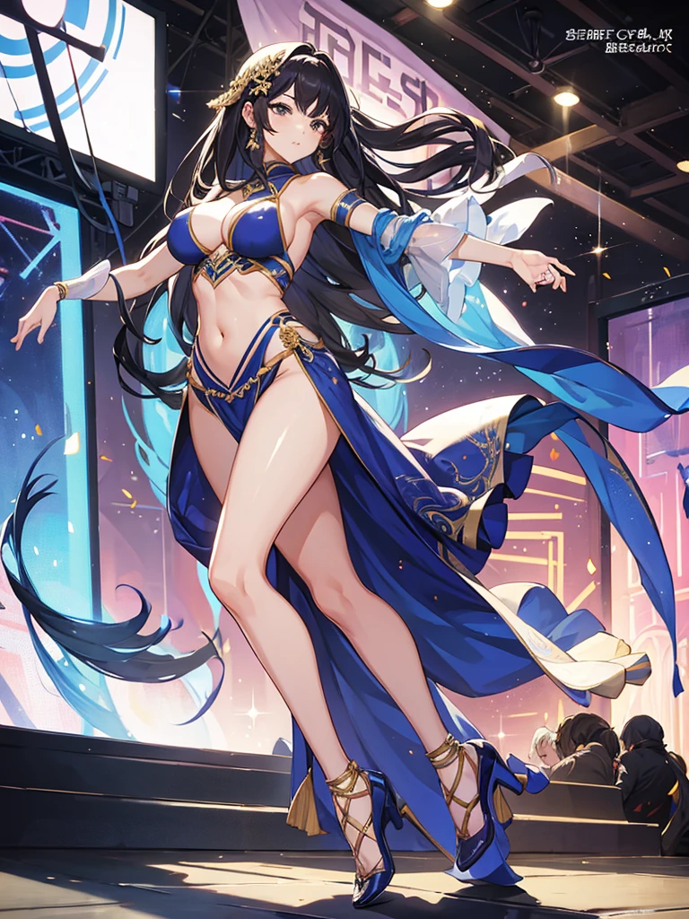 (ultra high resolution:1.5), (masterpiece), (best quality:1.2), intricate details, (jingliu:1.1), honkai star rail, sexy pose, standing, (embarrassed:1.3), shy, (high detail ), (in the middle of huge crowd of men:1.5), (small breasts:1.3), (skinny legs:1.3), (nude), (both hands tied together:1.4)