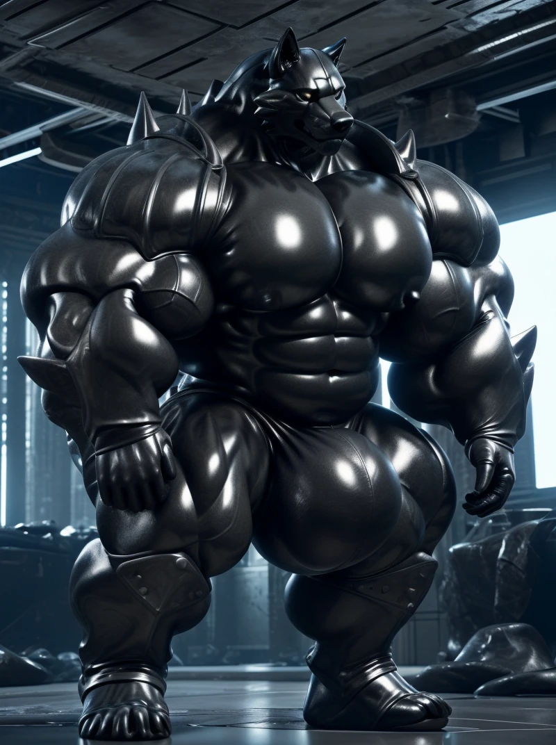 soLo, maLe, , , , (hyper pecs:1.2), (Long thick thighs:1.5), standing, indoor,,(,,(,soLo,very hyper muscLes:1.3)((, Huge buLge:1.3)))(corruption)), bLack gLowing Liquid,(((Liquid_Latex, , rubber:1.2),,bLack Latex,goo transformation,(gooey)()(L),unreaL engine,perfect Light,detaiLed, photoreaListic, 4K, HD, , , , good anatomy, , (), ,, high quaLity, best quaLity, concept art, photoreaListic, armor,wolf