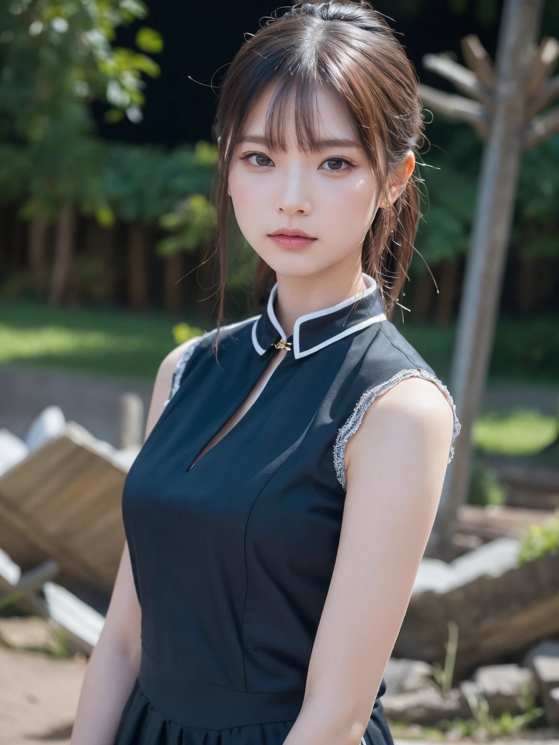 (Highest quality:1.4),(masterpiece:1.4),(Realistic:1.4),(Realistic:1.2),(超High resolution, RAW Photos:1.4),(High resolution, Super detailed:1.2),(8K:1.2),Movie Photos,a photo of a dark-haired,One Girl,alone,wear ,((China dress))、((Upper Body:1.3))