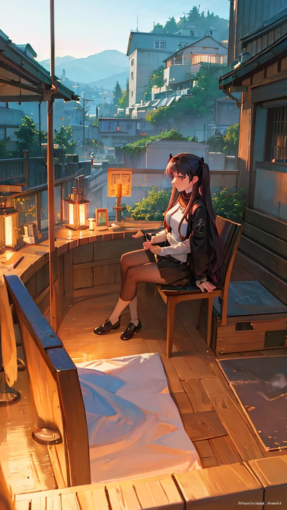 Rin Tohsaka, Fate Stay Night, Ufotable, Kodansha book cover, digital painting, digital illustration, extreme detail, digital art, 4k, ultra hd, beautiful natural landscape, neon, realistic and natural, detailed full-color, hd photography, galen rowell, david muench, james mccarthy, hirō isono, realistic surrealism, magical, detailed, gloss, hyperrealism, concept art, trending on artstation, vibrant, beautiful, alena aenami