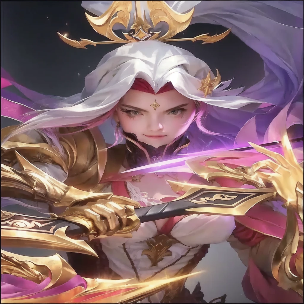 A girl holding a sword