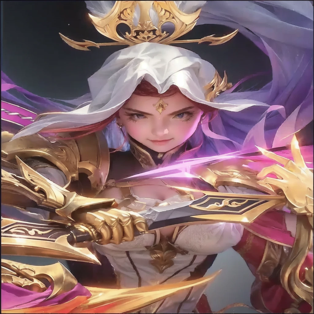 A girl holding a sword