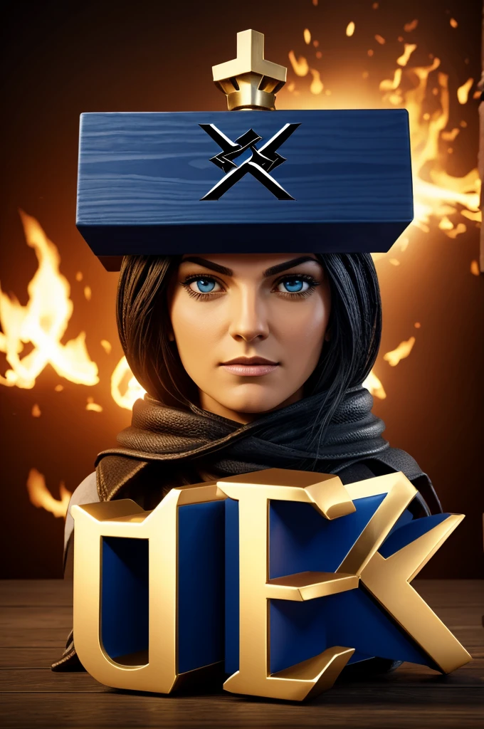 Logo that says challenge xx crraft with a block of tietra and the letters